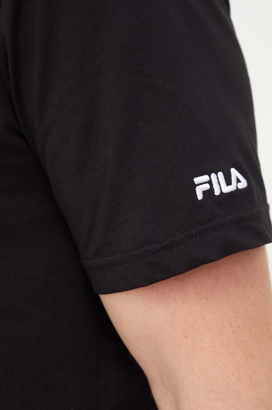 Fila t-shirt bawełniany FAM0513 czarny