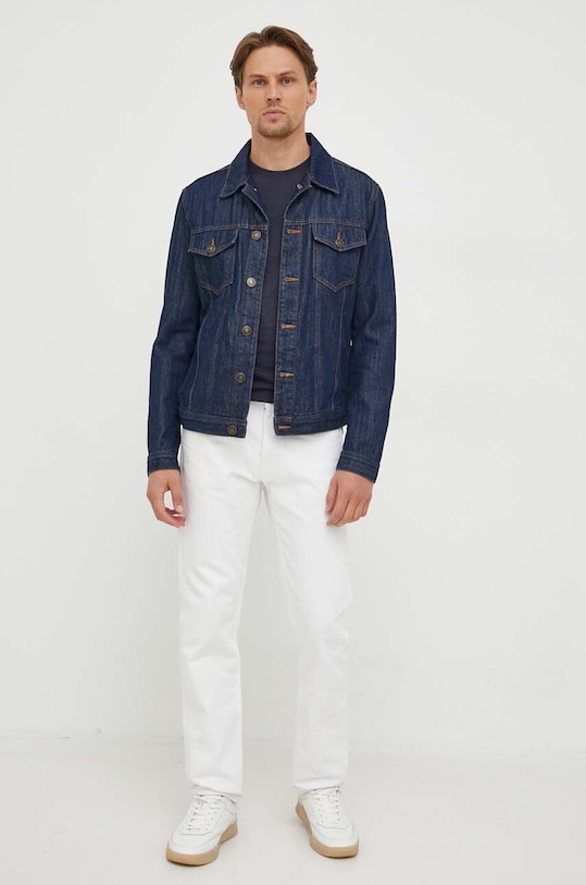 Michael Kors t-shirt bawełniany CF351P0FV4 granatowy AW23