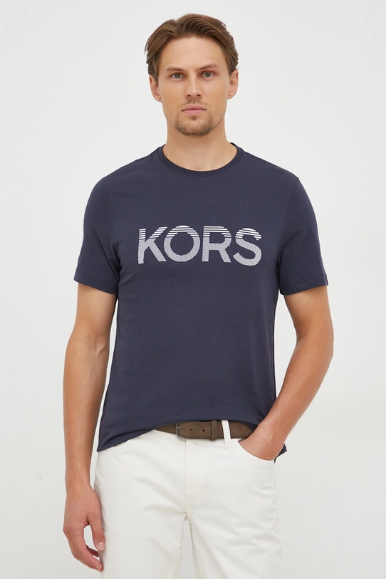 Michael Kors t-shirt bawełniany CF351MIFV4 granatowy AW23