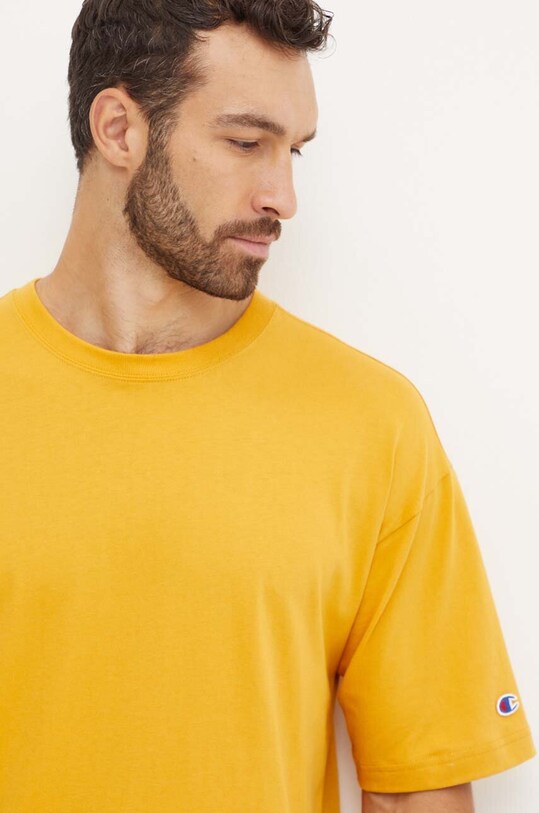 Champion tricou din bumbac galben 219632