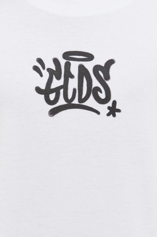 GCDS tricou din bumbac FW23M130127 alb