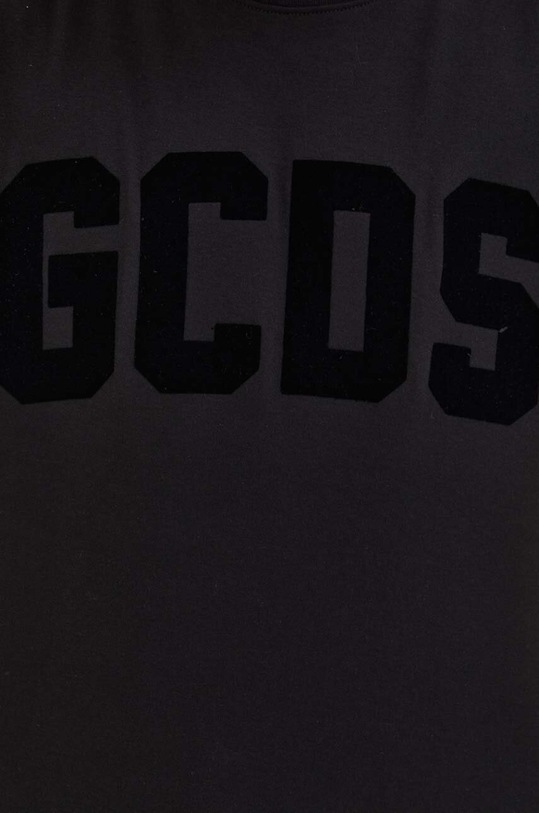 GCDS tricou din bumbac FW23M130129 negru