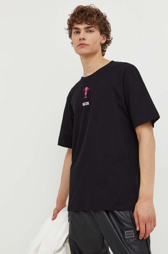 GCDS t-shirt in cotone nero FW23M130673