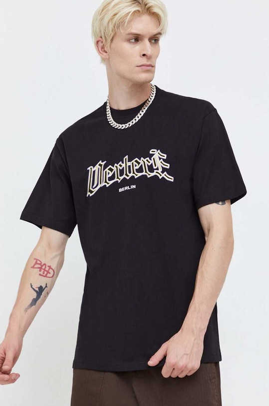 Vertere Berlin t-shirt bawełniany czarny VER.T184