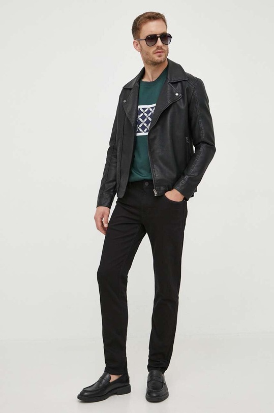 Βαμβακερό μπλουζάκι Michael Kors CF351MS1V2 πράσινο AW23