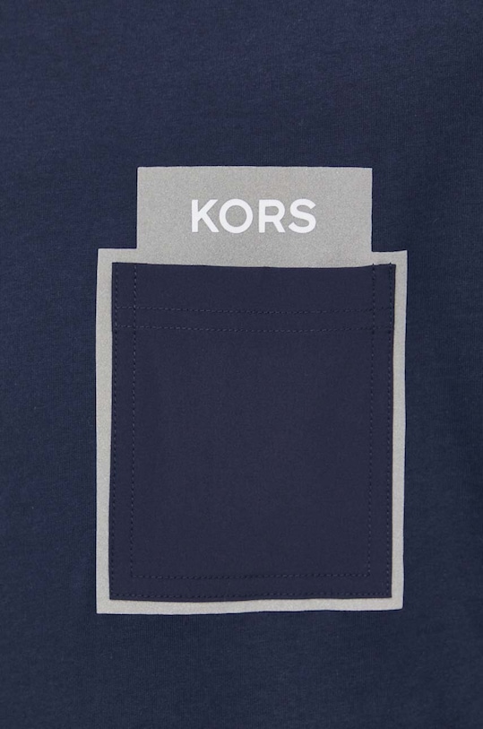 Bombažna kratka majica Michael Kors CF351MRFV4 mornarsko modra