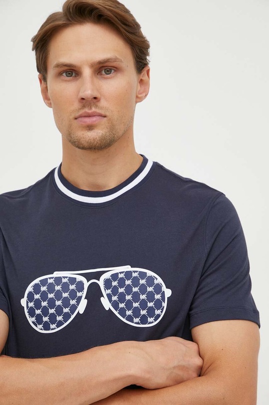 Michael Kors t-shirt bawełniany granatowy CF351MLFV4
