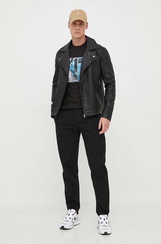 Памучна тениска Armani Exchange 6RZTLB.ZJBYZ черен AW23