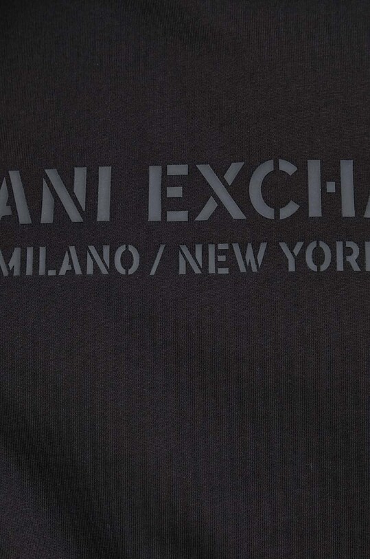 Bombažna kratka majica Armani Exchange 6RZTLH.ZJ9JZ črna