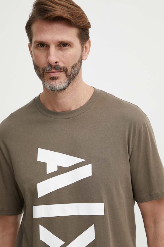 Bavlněné tričko Armani Exchange zelená 6RZTLL.ZJ8EZ