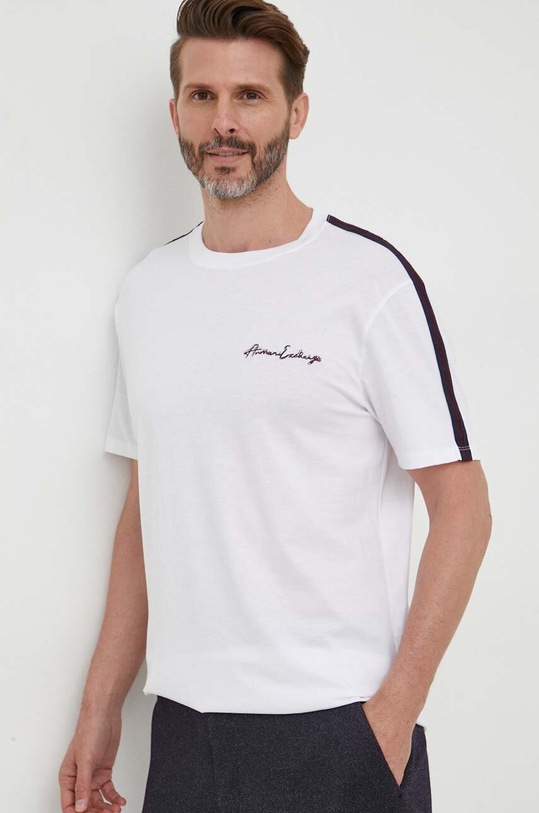 Bavlnené tričko Armani Exchange biela 6RZTLN.ZJ9AZ