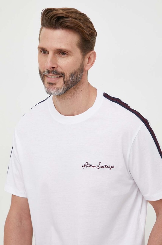 Bavlnené tričko Armani Exchange 6RZTLN.ZJ9AZ biela