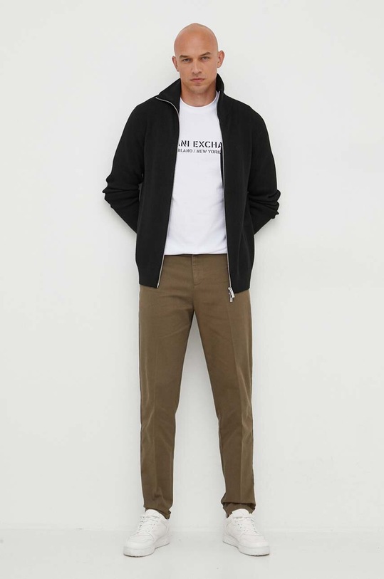 Armani Exchange t-shirt bawełniany 6RZTLT.ZJ9JZ biały AW23