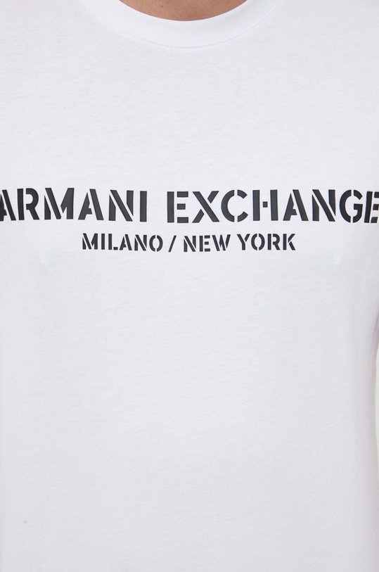 Armani Exchange t-shirt bawełniany 6RZTLT.ZJ9JZ biały