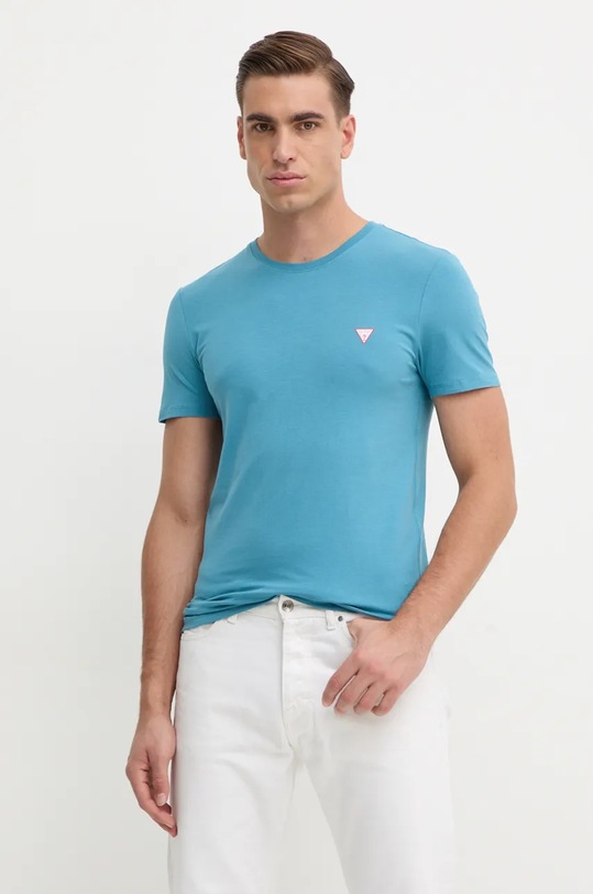 Tričko Guess slim tyrkysová M2YI24.J1314