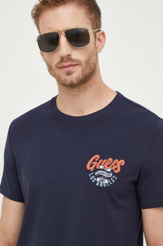 Μπλουζάκι Guess σκούρο μπλε M3BI29.J1314