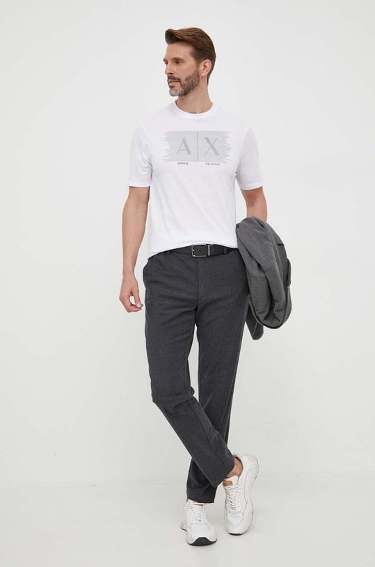Armani Exchange t-shirt bawełniany 6RZTHB.ZJH4Z biały AW23