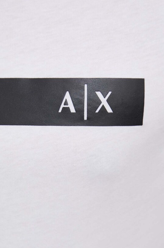 Bombažna kratka majica Armani Exchange 6RZTAP.ZJ9TZ bela