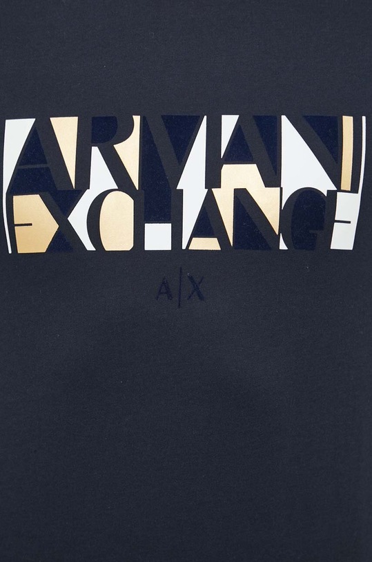 Armani Exchange t-shirt bawełniany 6RZTJC.ZJBYZ granatowy
