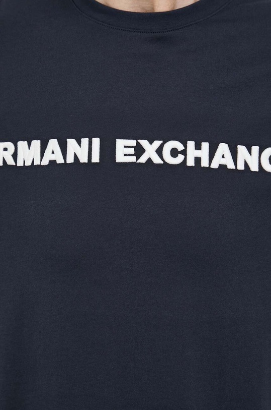 Armani Exchange t-shirt bawełniany 6RZTJM.ZJH4Z granatowy