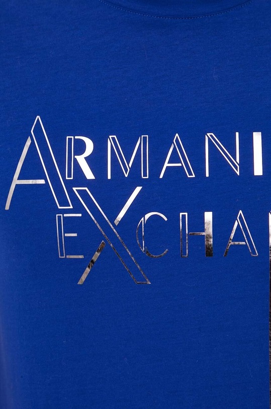 Armani Exchange t-shirt bawełniany niebieski 6RZTKB.ZJ9AZ
