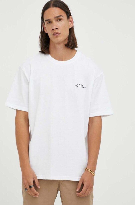 Les Deux tricou uni alb LDM101135