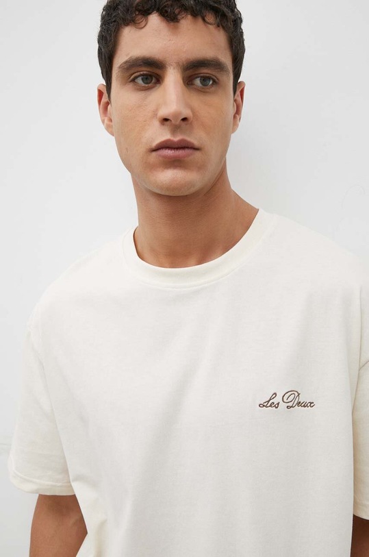 Les Deux t-shirt LDM101135 beżowy