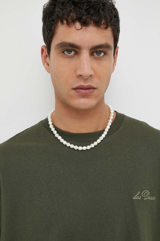 Les Deux t-shirt zielony LDM101135