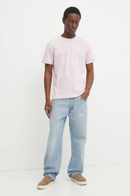 Хлопковая футболка Les Deux LDM101155 розовый AW24