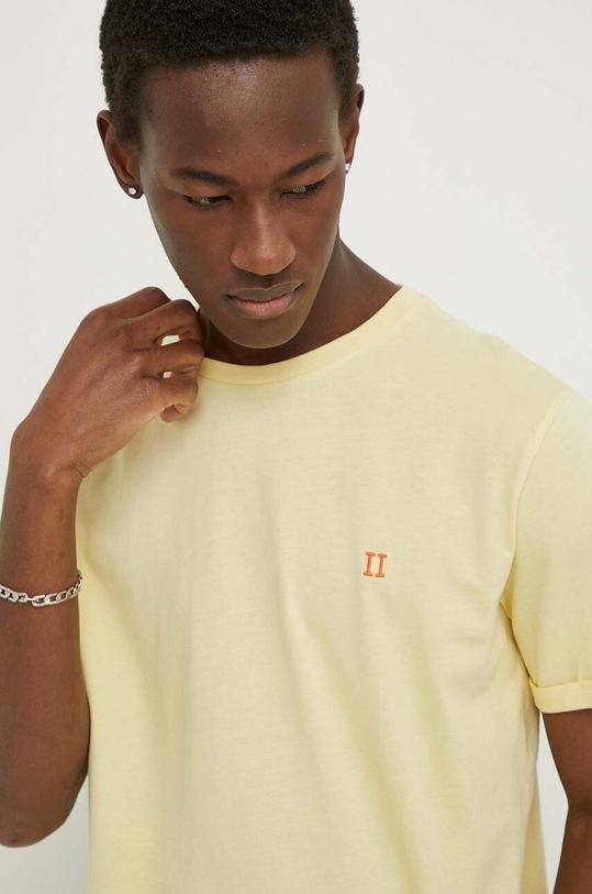 Les Deux t-shirt bawełniany żółty LDM101155