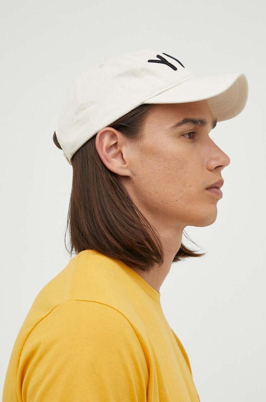 Les Deux t-shirt bawełniany żółty LDM101155