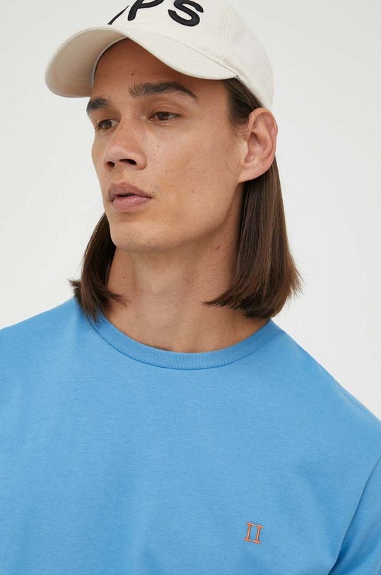 Les Deux t-shirt bawełniany bawełna niebieski LDM101155
