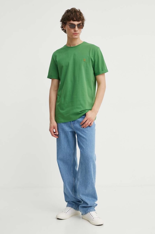 Les Deux t-shirt in cotone LDM101155 verde AW24