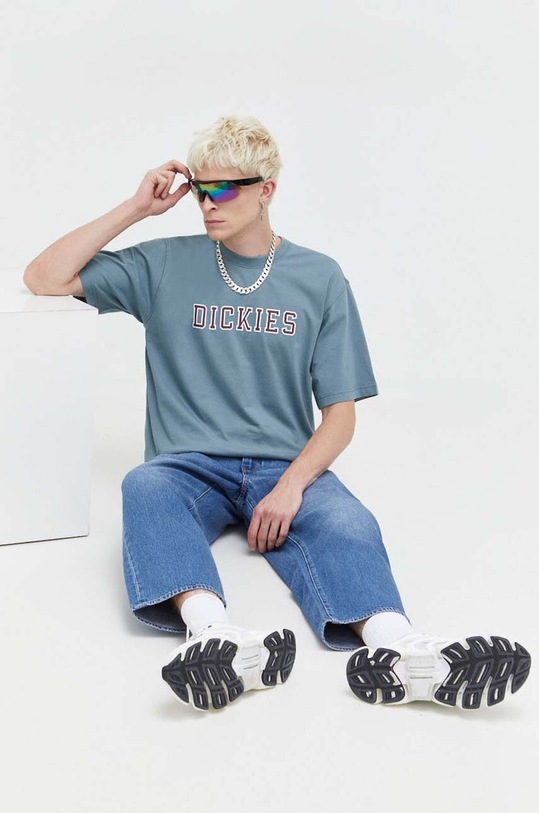 Bavlněné tričko Dickies modrá DK0A4YK6G071