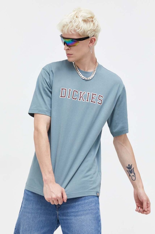 Bavlněné tričko Dickies DK0A4YK6G071 modrá