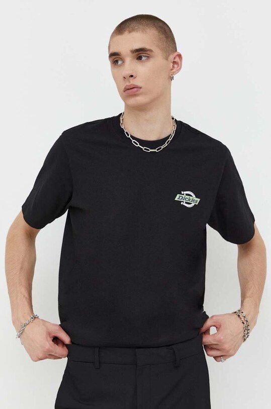 Dickies t-shirt bawełniany nadruk czarny DK0A4XDCG421