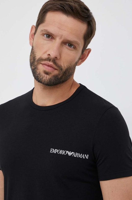 Odzież Emporio Armani Underwear t-shirt lounge 2-pack 111267.3F717 czarny