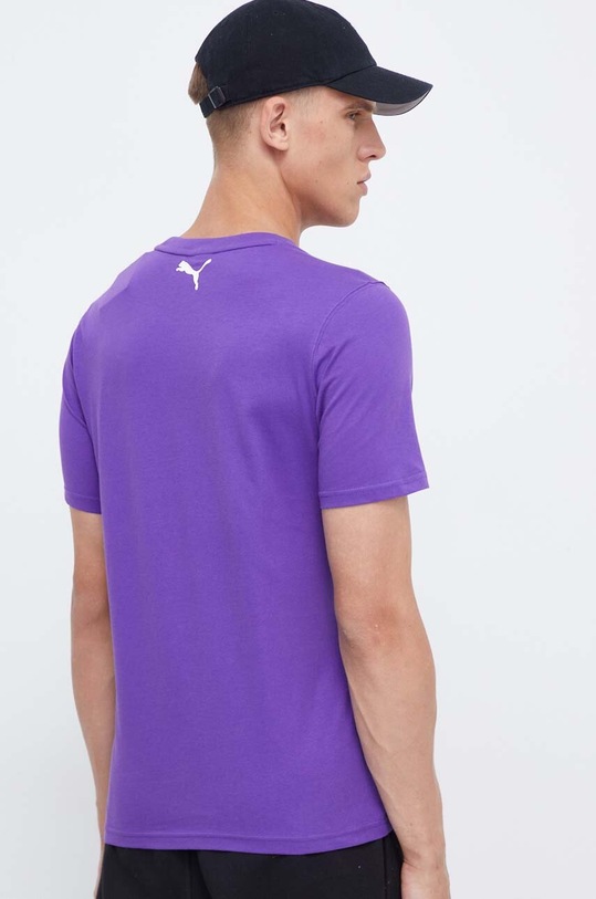 Ρούχα Βαμβακερό μπλουζάκι Puma 622091 μωβ