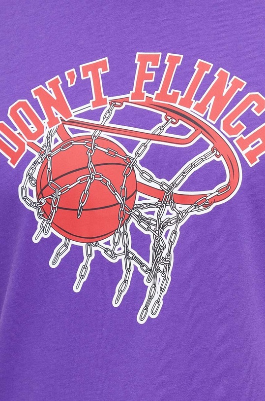 Βαμβακερό μπλουζάκι Puma 622091 μωβ