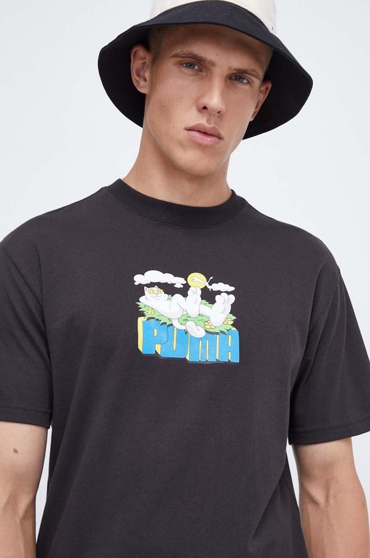 Puma t-shirt bawełniany PUMA X RIPNDIP czarny 622196