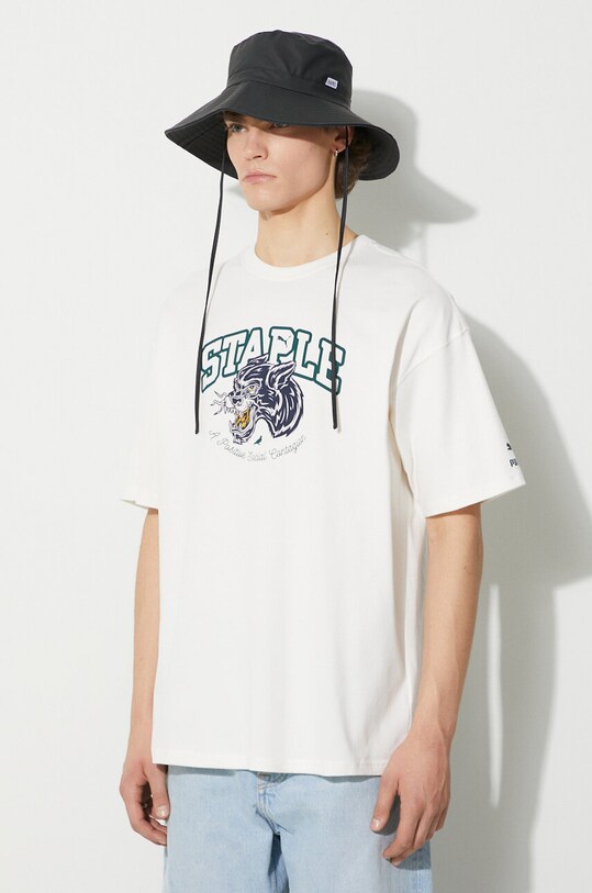 Puma cotton t-shirt PUMA X STAPLE beige 622201