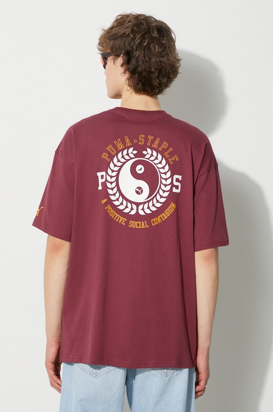 Odjeća Pamučna majica Puma PUMA X STAPLE 622201 bordo