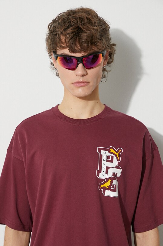 Puma t-shirt in cotone PUMA X STAPLE 622201 granata