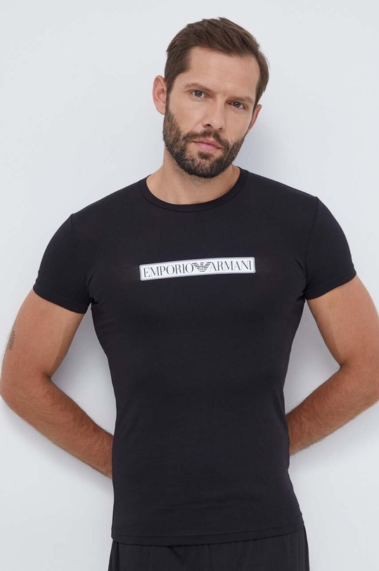Tričko Emporio Armani Underwear 111035.3F517 černá AW23