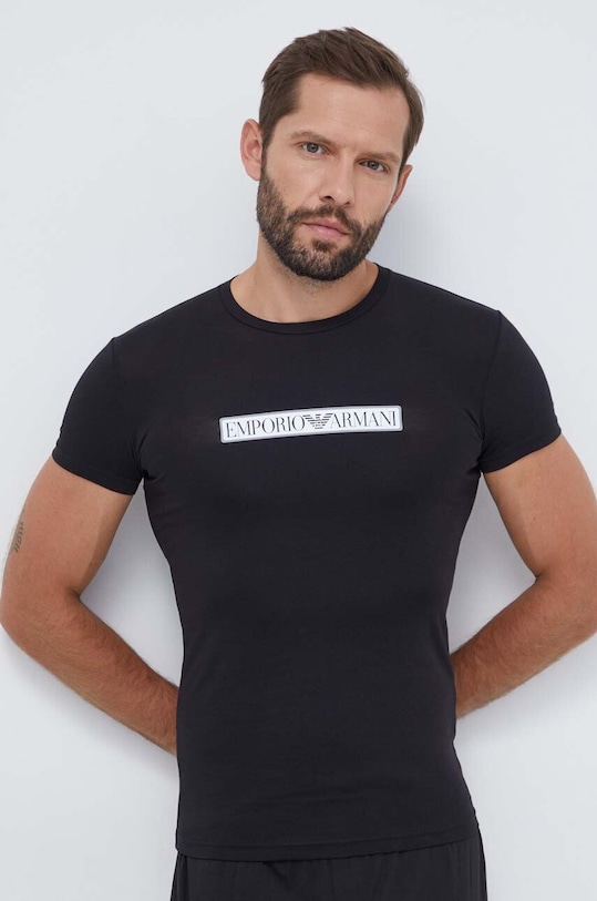 Tričko Emporio Armani Underwear 111035.3F517 černá AW23