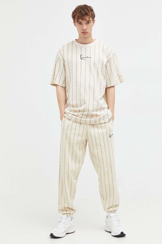 Karl Kani t-shirt bawełniany 6037819 beżowy AW23