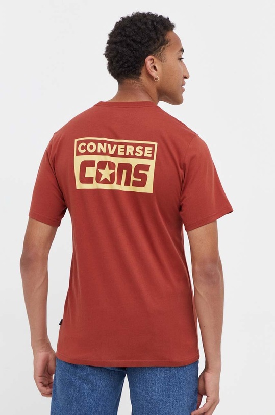 Odzież Converse t-shirt bawełniany 10021134.A18 czerwony