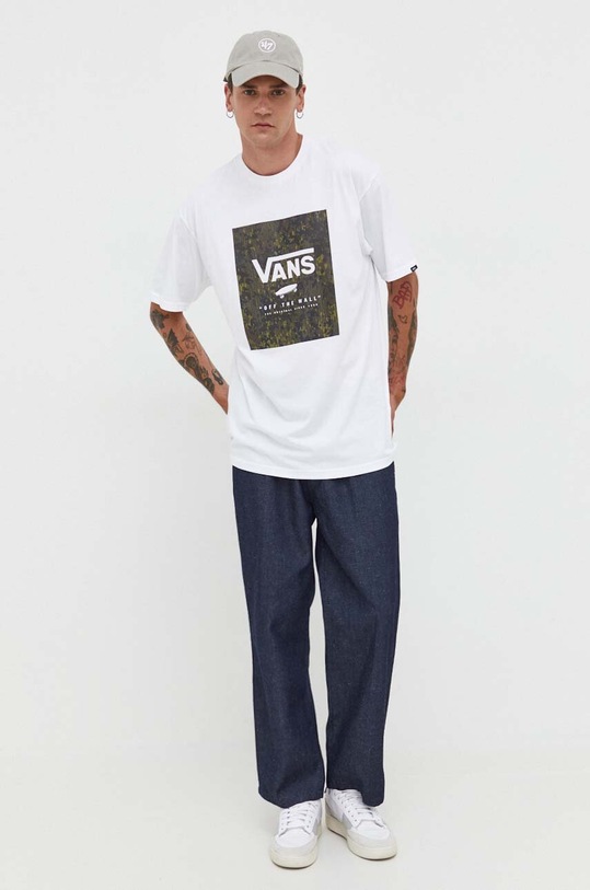 Vans t-shirt bawełniany nadruk biały VN0A5E7YCB71