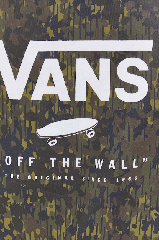 Βαμβακερό μπλουζάκι Vans VN0A5E7YCB71 λευκό