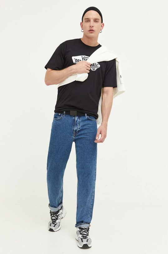 Vans t-shirt bawełniany VN00004XY281 czarny AW23
